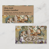 Alice in Wonderland Teaパーティー 名刺 (正面/裏面)