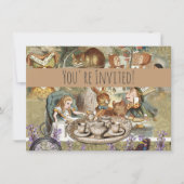 Alice in Wonderland Teaパーティー 招待状 (正面)