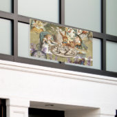 Alice in Wonderland Teaパーティー 横断幕 (ビルの外側)