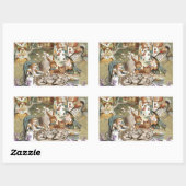 Alice in Wonderland Teaパーティー 長方形シール (シート)