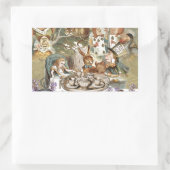 Alice in Wonderland Teaパーティー 長方形シール (バッグ)