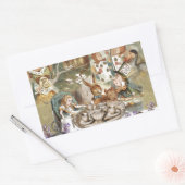 Alice in Wonderland Teaパーティー 長方形シール (封筒)