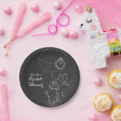 Alice in Wonderland TeaパーティーChalkboard お洒落 ペーパープレート (パーティー)