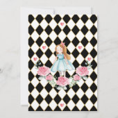 Alice in Wonderland Tea二歳の誕生日パーティー 招待状 (裏面)