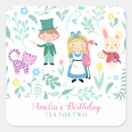 Alice in Wonderland Tea二秒誕生日 スクエアシール