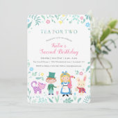 Alice in Wonderland Tea二秒誕生日 招待状 (スタンド正面)