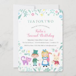 Alice in Wonderland Tea二秒誕生日 招待状
