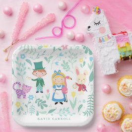 Alice in Wonderland Tea Baby Shower ペーパープレート