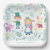Alice in Wonderland Tea Baby Shower ペーパープレート (正面)