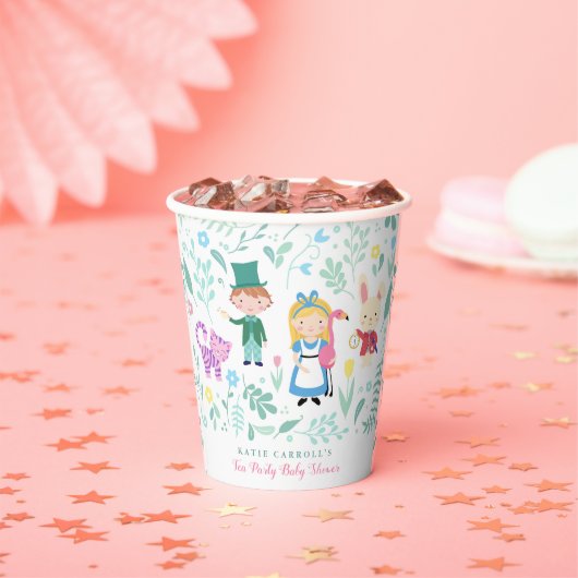 Alice in Wonderland Tea Baby Shower 紙コップ (インサイチュ)