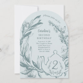 Alice In Wonderland Tea for 2誕生日 招待状