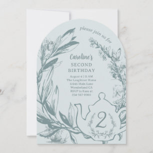 Alice In Wonderland Tea for 2誕生日 招待状