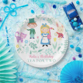 Alice in Wonderland Tea for Two Birthday Party ペーパープレート (パーティー)