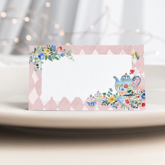 Alice in Wonderland Tea Party Birthday Food Label