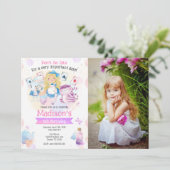 Alice in Wonderland Tea Party Birthday Photo 招待状 (スタンド正面)