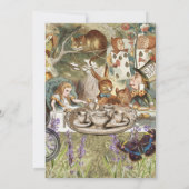 Alice in Wonderland Tea Party Guests 招待状 (裏面)