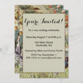 Alice in Wonderland Tea Party Guests 招待状 (正面/裏面)