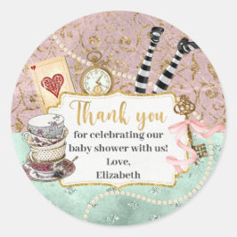 Alice in Wonderland Thank クラシック You ラウンドシール