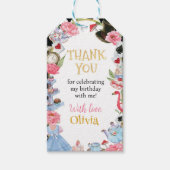 Alice in Wonderland Thank Youラベル ギフトタグ (正面)
