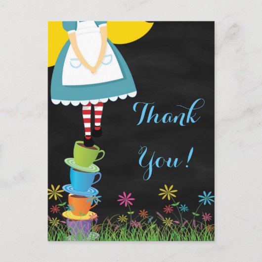 Alice in Wonderland Thank You Post Card ポストカード (正面)