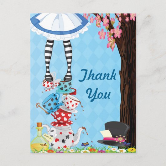 Alice in Wonderland Thank You Post Card ポストカード (正面)