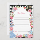 Alice in Wonderland Time Capsuleノートカード サンキューカード (正面)