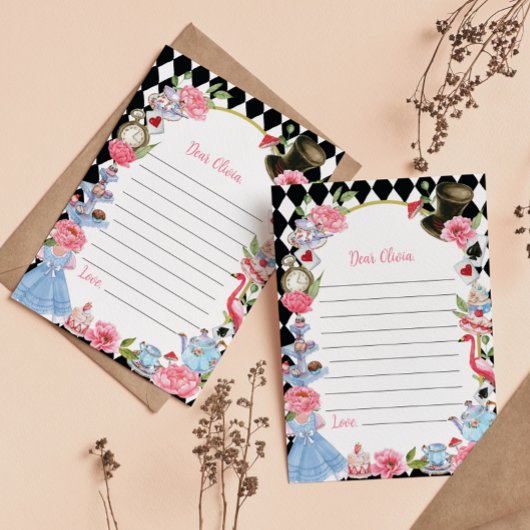 Alice in Wonderland Time Capsuleノートカード サンキューカード