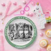 Alice in Wonderland Tweedledum & Tweedledeeパーティー ペーパープレート (パーティー)