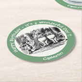 Alice in Wonderland Tweedledum & Tweedledeeパーティー ラウンドペーパーコースター (アングル)
