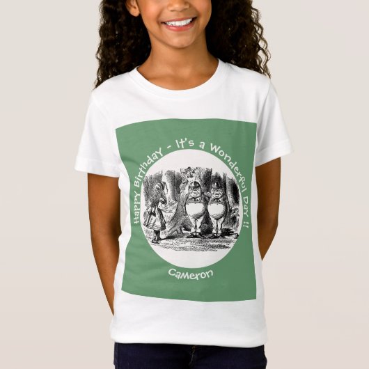 Alice in Wonderland Tweedledum & Tweedledeeパーティー Tシャツ (正面)