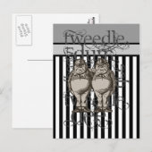 Alice In Wonderland Tweedledum & Tweedledee グランジ ポストカード (正面/裏面)