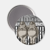 Alice In Wonderland Tweedledum & Tweedledee グランジ マグネット (正面/裏面)