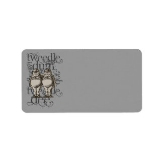 Alice In Wonderland Tweedledum & Tweedledee グランジ ラベル