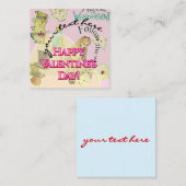 Alice in Wonderland Valentine's Day Cards  スクエア名刺 (正面/裏面)