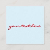 Alice in Wonderland Valentine's Day Cards  スクエア名刺 (裏面)