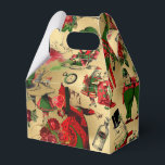 Alice in Wonderland Vintageクリスマスゴールドフォイル フェイバーボックス<br><div class="desc">パターンには、アリス、ハートの女王、不機嫌の帽子屋、白うさぎ、チェシャ猫、ハンピティ義務、キャタピラ、公爵夫人、鳩、キノコ、薬壷、キャンディ杖、ホリー、ヴィンテージのクリスマステーマの金ゴールド箔のバラなどがある。</div>