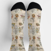 Alice in Wonderland Vintage Book Socks ソックス (上部)