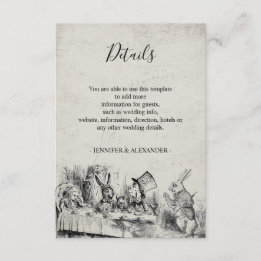 Alice in Wonderland Vintage Wedding詳細 エンクロージャーカード