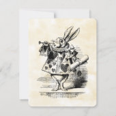 Alice in Wonderland Wedding日付を保存 招待状 (裏面)