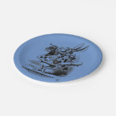 Alice in Wonderland – white rabbit children ペーパープレート (アングル)