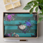 Alice in Wonderland White Rabbit Clock Decompage 薄葉紙 (ギフト)