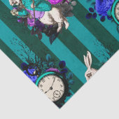 Alice in Wonderland White Rabbit Clock Decompage 薄葉紙 (詳細)