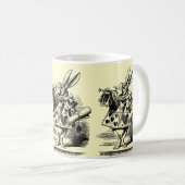 Alice in Wonderland White Rabbit Kaninchen Easter コーヒーマグカップ (正面右)