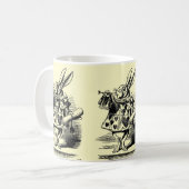 Alice in Wonderland White Rabbit Kaninchen Easter コーヒーマグカップ (正面左)