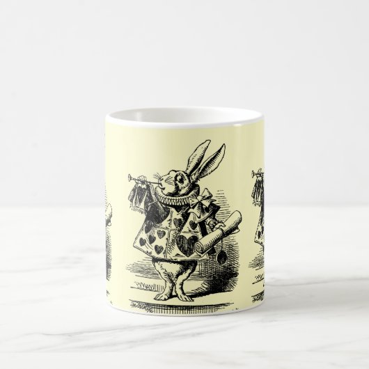 Alice in Wonderland White Rabbit Kaninchen Easter コーヒーマグカップ (中央)