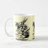 Alice in Wonderland White Rabbit Kaninchen Easter コーヒーマグカップ (左)
