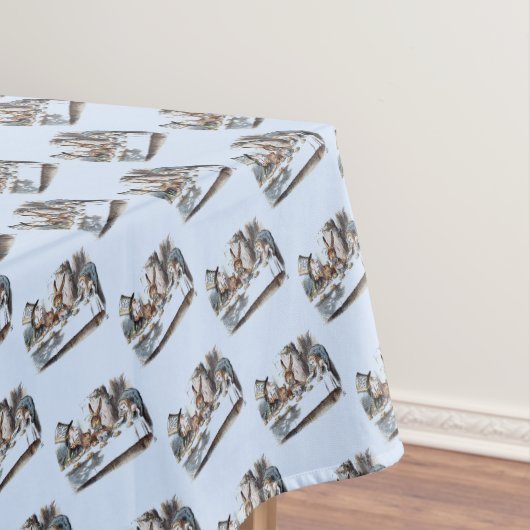 Alice in Wonderland White Rabbit Kaninchen pastel テーブルクロス (インサイチュ)