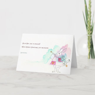 Alice in Wonderland - White Rabbit, Lewis Carroll カード