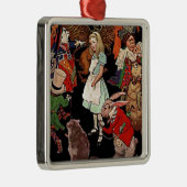 Alice in Wonderland with Friendsイラストレーション メタルオーナメント (右)