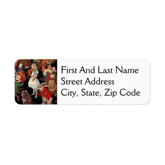 Alice in Wonderland with Friendsイラストレーション ラベル (正面)